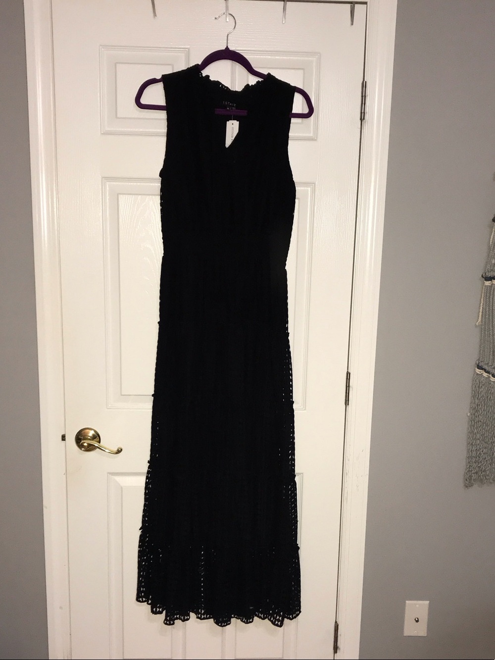 1. State Black Sleeveless Eyelet Maxi Dress